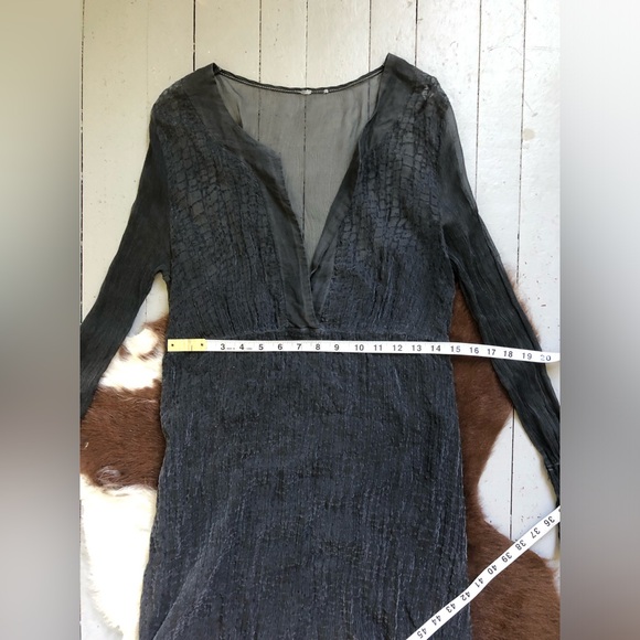 Sheer silk devore (burnout) dress - Picture 5 of 7